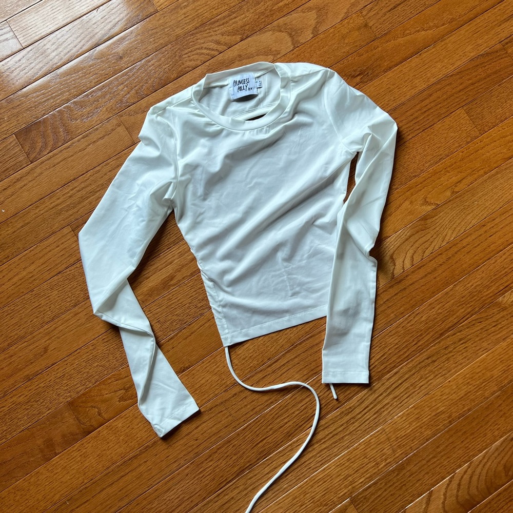 Princess Polly white open back top